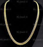 14K Solid Yellow Gold Curb Chain Necklace #5413, 5414