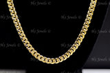 14K Solid Yellow Gold Curb Chain Necklace #5413, 5414