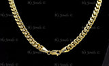 14K Solid Yellow Gold Curb Chain Necklace #5413, 5414