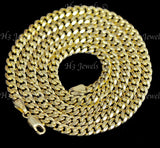 14K Solid Yellow Gold Hollow Curb Link Chain Necklace #5431,5432