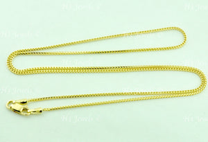 14K Solid Yellow Gold Franco Chain Necklace #5438,5439