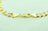 14K Solid Yellow Gold Men's ID Curb Link Bracelet #5447