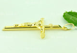 14K Solid Yellow Gold Jesus Christ INRI Corss Pendent #5986