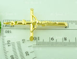 14K Solid Yellow Gold Jesus Christ INRI Corss Pendent #5986