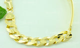 14K Solid Yellow Gold Men's ID Curb Link Bracelet #6012