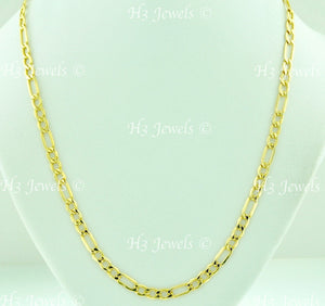 14K Solid Yellow Gold Figaro Necklace #6019