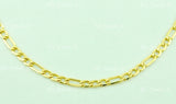 14K Solid Yellow Gold Figaro Necklace #6019