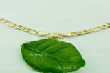 14K Solid Yellow Gold Figaro Necklace #6019