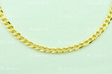 14K Solid Yellow Gold Curb Chain Necklace #6026