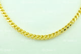 14K Solid Yellow Gold Hollow Franco Style Necklace #6040