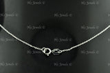 14K Solid White Gold Cable Chain Necklace #6118,6119