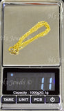 14K Solid Yellow Gold Diamond Cut Flat Foxtail Necklace #6125,6126