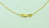 14k Solid Yellow Gold Cable Link Necklace #6165