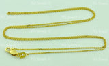 14k Solid Yellow Gold Cable Link Necklace #6165