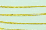 14k Solid Yellow Gold Cable Link Necklace #6165