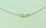 14k Solid White Gold Cable Link Necklace #6171