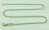 14k Solid White Gold Cable Link Necklace #6171