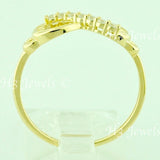 14K Solid Yellow Gold Cubic Zirconia CZ Infinity Ring #6524