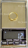 14K Solid Yellow Gold Cubic Zirconia CZ Infinity Ring #6524