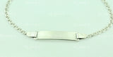 14K Solid White Gold Kids Baby Gucci Link ID Bracelet #6534