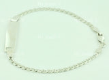 14K Solid White Gold Kids Baby Gucci Link ID Bracelet #6534