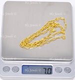 14k Solid Yellow Gold Paperclip Chain Necklace #12135