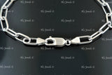 14k Solid White Gold Paperclip Bracelet #12806