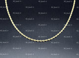 14K Yellow Gold Hollow Rope Necklace #13001