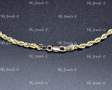 14K Yellow Gold Hollow Rope Necklace #13001