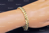 14k Solid Yellow Gold Men's Curb Link Bracelet #13059