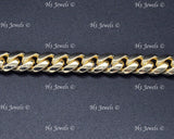 14k Solid Yellow Gold Men's Curb Link Bracelet #13059