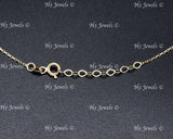 14K Yellow Gold CZ Cubic Zirconia Infinity Necklace #13126